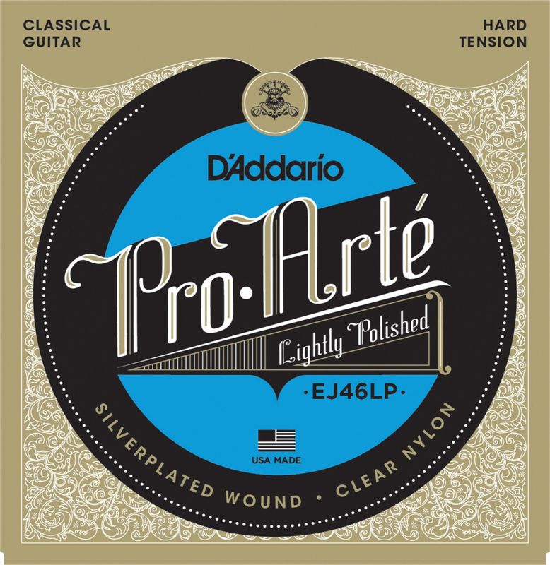 D'Addario Fretted EJ46LP. Pro Arté Hard Tension, Lightly Polished.