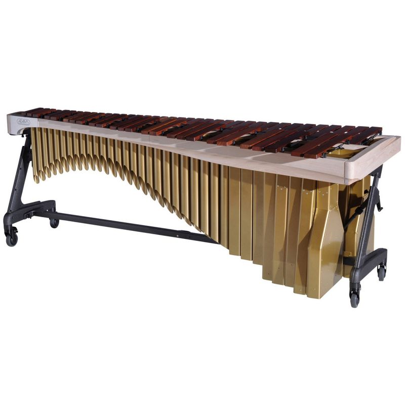 Marimba Adams Artist Alpha MAHA50-33, 5 Octave, C2-C7, 72-40mm Rosewood Bars, Apex Frame, 33 Whitewash/Satin Gold