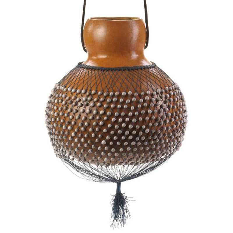 Afroton ACH 723 Shekere, Ø 23-30 cm, nett med hvite frø