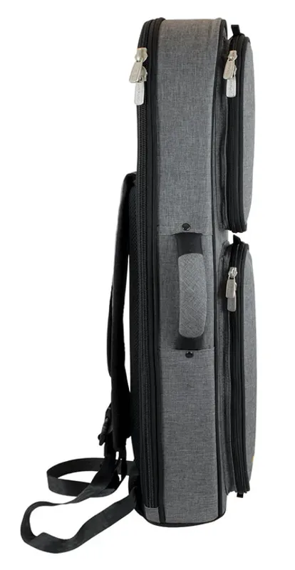 Tom & Will gigbag for sopransaksofon ~ Grå med rødt interiør