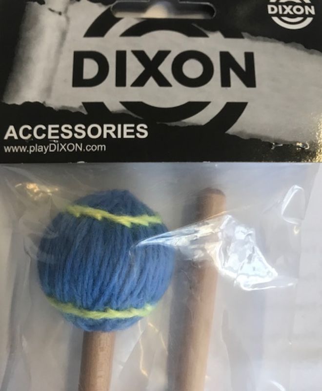 Dixon PXB110-HP Marimba Mallets. Hard Azure Blå